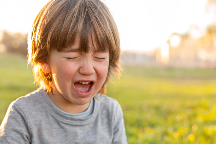 Little boy crying